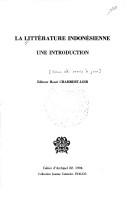 La littérature indonésienne by Henri Chambert-Loir cover