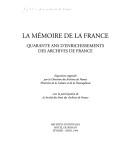 La mémoire de la France by Direction des archives de France. cover