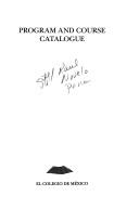 Program and course catalogue