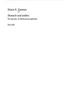 Deutsch Und Anders by Dieter E. Zimmer cover