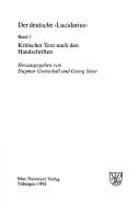 Der deutsche "Lucidarius" by Dagmar Gottschall, Georg Steer cover