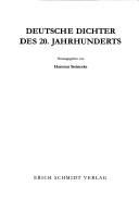 Deutsche Dichter des 20. Jahrhunderts (German Edition) by Hartmut Steinecke cover