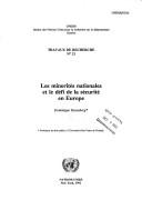 Les minorités nationales et le défi de la sécurité en Europe