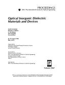 Optical inorganic dielectric materials and devices