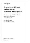 Deutsche Aufklärung und sorbische nationale Wiedergeburt by Simon Brežan cover