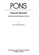 Deutsche Idiomatik by Hans Schemann cover