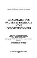 Grammaire des fautes et français non conventionnels