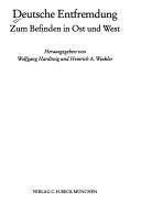 Deutsche Entfremdung by Wolfgang Hardtwig, Heinrich August Winkler cover