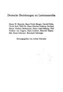 Deutsche Beziehungen zu Lateinamerika by Dieter W. Benecke, Achim Schrader cover