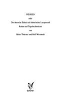 Wenden, oder Die deutsche Einheit als historischer Lernprozess by Heinz Thörmer cover