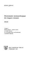 Dictionnaire onomasiologique des langues romanes