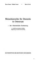 Menschenrechte für Deutsche in Osteuropa by Bruno Simma cover