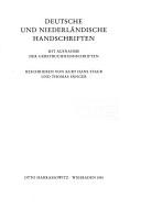 Deutsche und niederländische Handschriften by Hessische Landes- und Hochschulbibliothek Darmstadt. cover