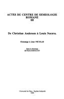 Actes du Centre de sémiologie romane by Jean Nicolas cover