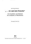 --wir sind doch Deutsche by Dieter Hoffmann cover