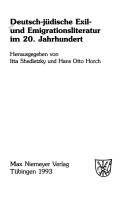 Deutsch-jüdische Exil- und Emigrantensliteratur im 20. Jahrhundert by Hans Otto Horch cover