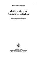 Mathematics for computer algebra