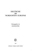 Deutsche im Nordosten Europas by Rothe, Hans cover