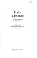 Ecrire la peinture by Philippe Delaveau cover