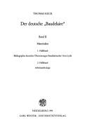 Der deutsche "Baudelaire" by Thomas Keck cover