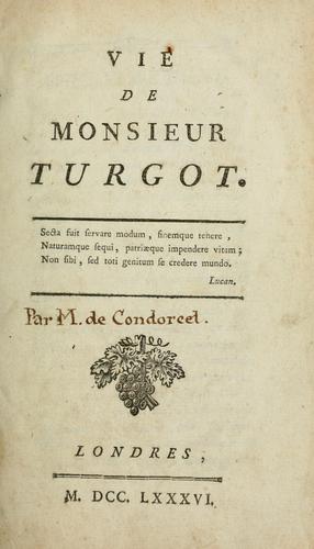 Vie de Monsieur Turgot