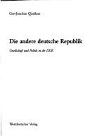 Die andere deutsche Republik by Gert-Joachim Glaessner cover