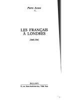 Les français à Londres, 1940-1941 by Pierre Accoce cover