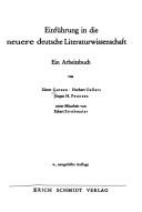 Einführung in die neuere deutsche Literaturwissenschaft by Dieter Gutzen cover