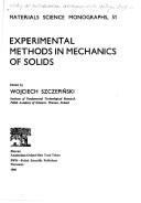 Experimental methods in mechanics of solids
