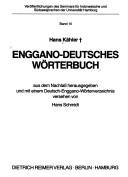 Enggano-deutsches Wörterbuch by Kähler, Hans cover