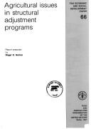 Agricultural issues in structural adjustment programs