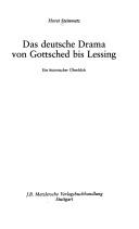 Das deutsche Drama von Gottsched bis Lessing by Steinmetz, Horst. cover