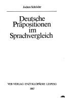 Deutsche Präpositionen im Sprachvergleich by Jochen Schröder cover