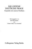Die Offene deutsche Frage by Jean-Paul Picaper cover
