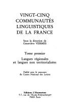 Vingt-cinq communautés linguistiques de la France by  cover