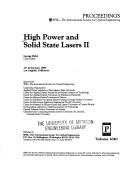 High power and solid state lasers II