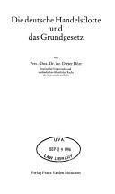 Die deutsche Handelsflotte und das Grundgesetz by Dieter Dörr cover