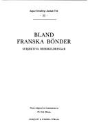 Bland franska bönder by August Strindberg cover