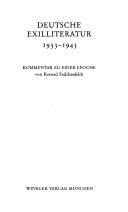 Deutsche Exilliteratur 1933-1945 by Konrad Feilchenfeldt cover