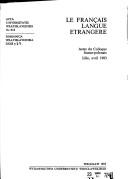 Le Français, langue étrangère by Uniwersytet Wrocławski im. Bolesława Bieruta cover