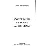 L' acupuncture en France au XIXe siècle by Daniel Geoffroy cover