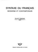 Syntaxe du français moderne et contemporain by Hervé D. Béchade cover