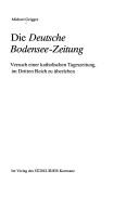 Die Deutsche Bodensee-Zeitung by Michael Geigges cover