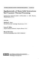 Fundamentals of beam-solid interactions and transient thermal processing