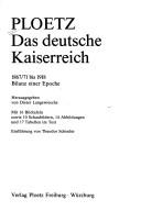 Ploetz, das deutsche Kaiserreich 1867/71 bis 1918 by Dieter Langewiesche cover