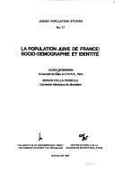 La population juive de France by Doris Bensimon-Donath cover