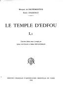 Le Temple d'Edfou by Rochemonteix, Maxence marquis de cover