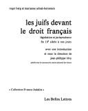 Les juifs devant le droit français by Roger Berg cover