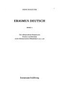 Erasmus Deutsch by Heinz Holeczek cover