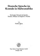 Deutsche Sprache im Kontakt in Südwestafrika by Norbert Kleinz cover